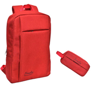 SMILE - حقيبة ظهر بلون واحد مع حقيبة يد صغيرة