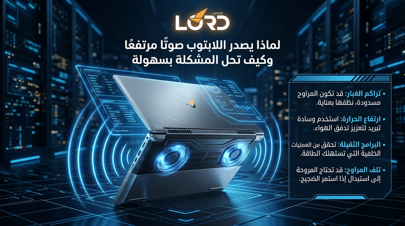 صوت مروحة اللابتوب عالي