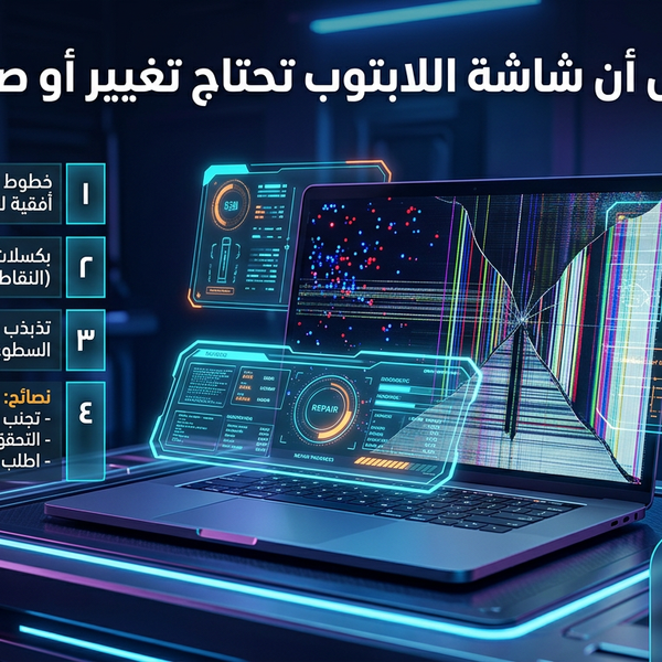 علامات تدل أن شاشة اللابتوب تحتاج تغيير أو صيانة فورية