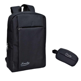 SMILE - One color Back Bag With Small Hand Bag